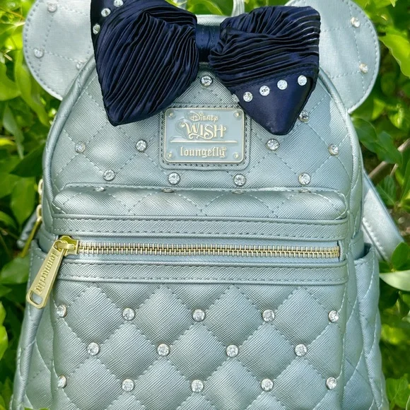 Disney Cruise Line WISH inaugural Loungefly backpack Cinderella Blue NWT Disney Cruise Line Wish Ship Exclusive Loungefly Mini  main image 4